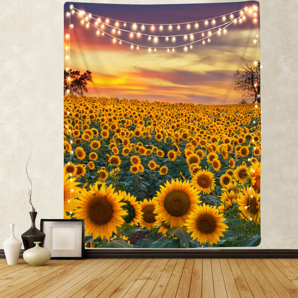 
sunflower Tapiz field Tapestries sunset Home Tapestrys sun Rug Wall yellow Wall Tapestry flower Tenture Mandala
                