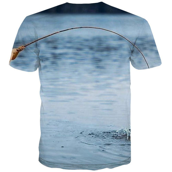 
fishing T-shirt Men fish T-shirts 3d Short Sleeve Hip hop Digital Style Rock - KYKU
                