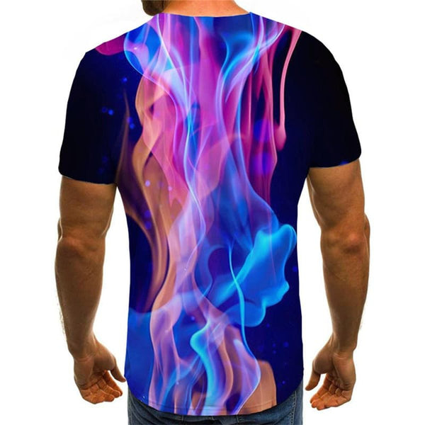 
Flame T shirt Men Smoke Shirt Print Colorful Tshirt Printed Harajuku Tshirts Casual
                