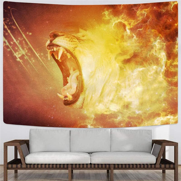 
Lion Tapiz Animal Wall Tapestry Anime Home Tapestrys Flame Rug Wall Nebula Tapestries
                