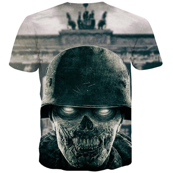 
Skull T-shirt Men War Tshirt Printed Metal Shirt Print Military T-shirts 3d
                