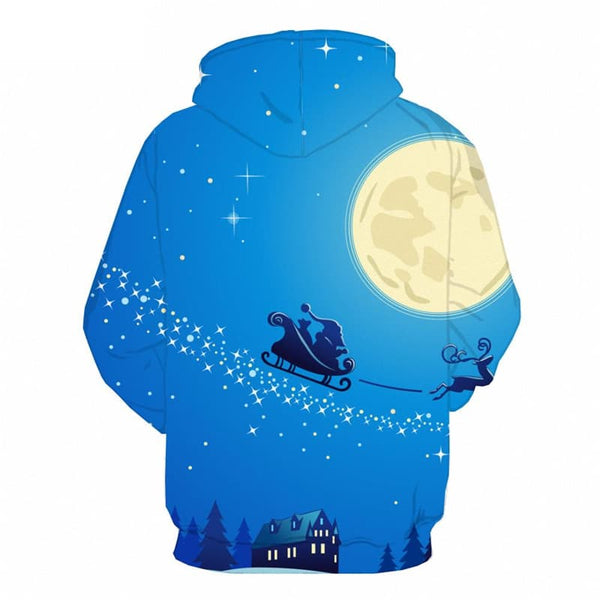 
Christmas Hoodie Men Moon Hooded Casual Santa Claus 3d Printed New Year Hoodie Print
                
