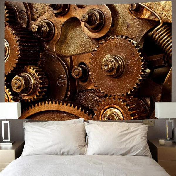 
Metal Tapestry Engine Tenture Mandala Gear Rug Wall Art Wall Tapestry
                