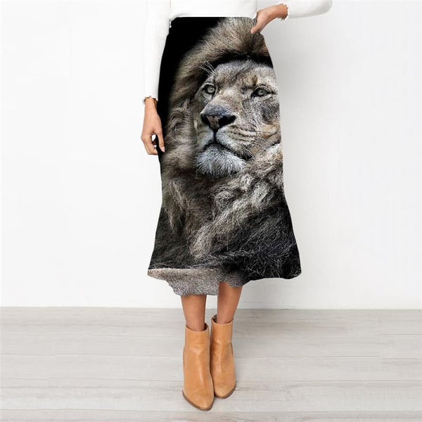 
Lion Skirts Women Animal Rock Frauen Anime School skirt Harajuku Skirt Ladies Lively High waist skirts - KYKU
                