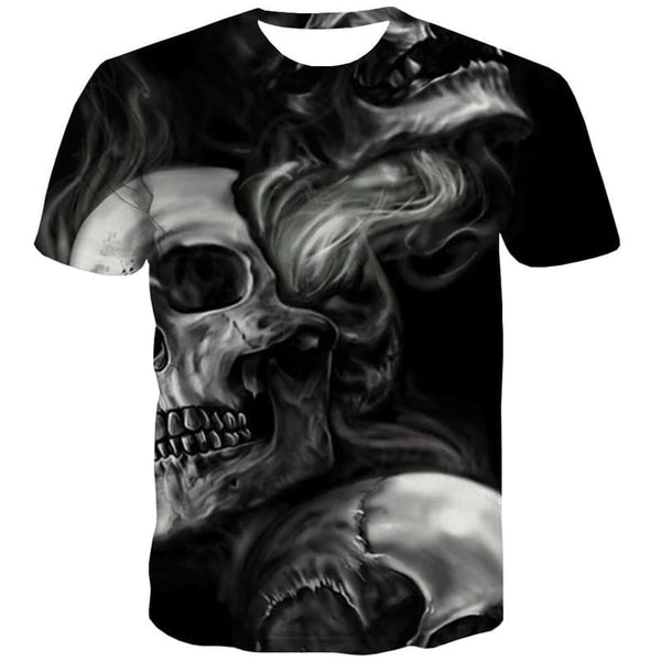 
Skull T shirt Men Smoke Cloud T-shirts 3d Skeleton Funny T shirts Hip Hop Tshirts Casual
                