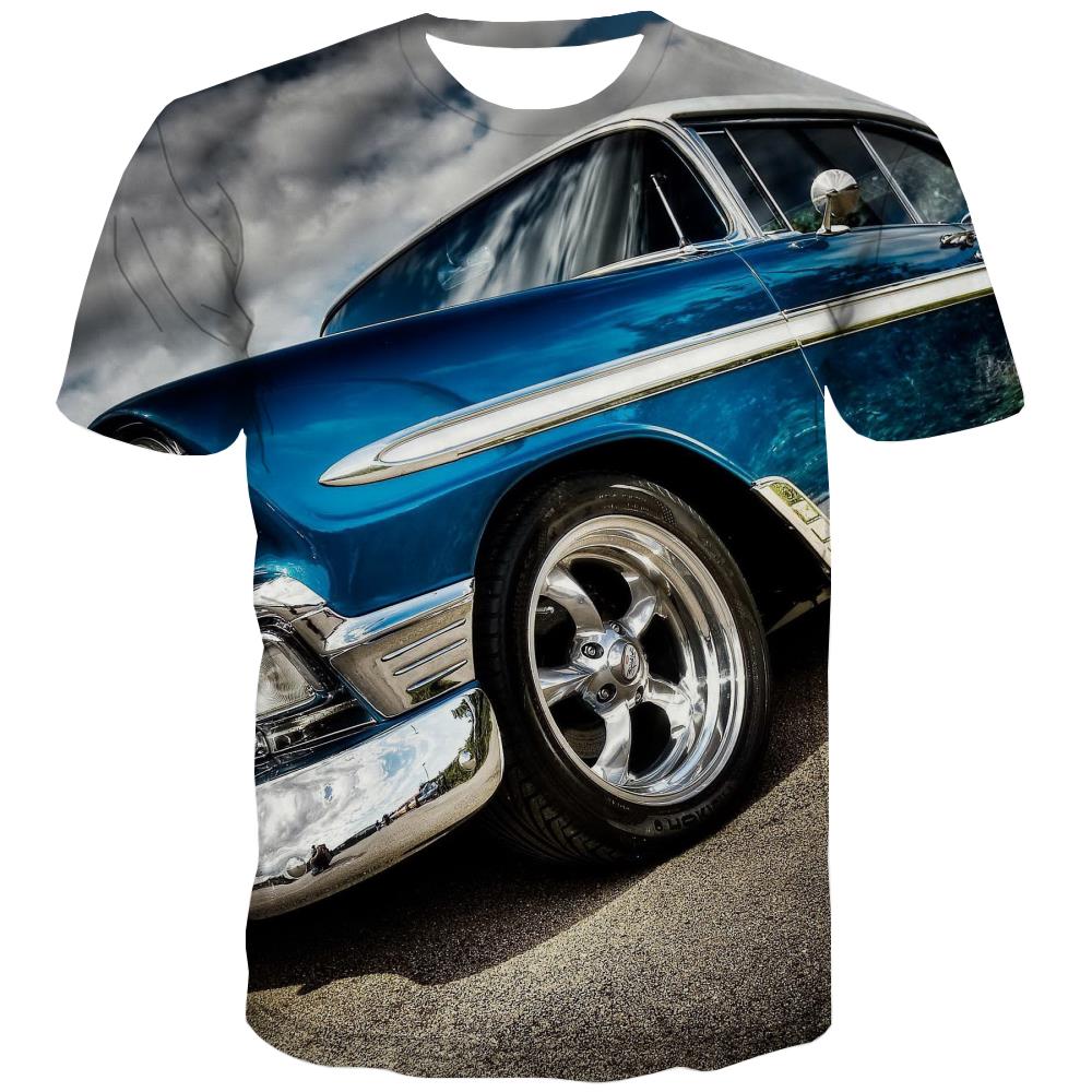 Racing Car T shirts Men Metal Tshirts Casual City T-shirts Graphic Gray Tshirts Cool Retro Tshirts Novelty
