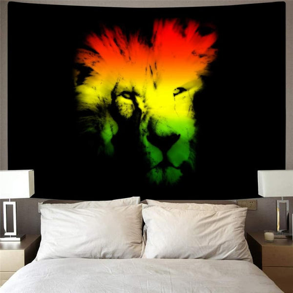 
Lion Tapestry Animal Tenture Mandala Anime Tapestries Harajuku Wall Tapestry Colorful Rug Wall
                