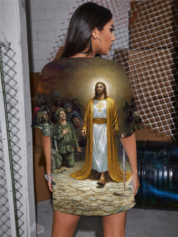 
Christian T Shirt Women Jesus T-shirts 3d Harajuku Gothic Womens Clothing Femme
                