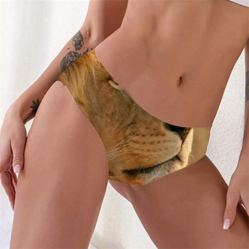 Lion Panties Women Animal Underwear Anime Tanga Harajuku Pantys Anime Seamless - KYKU