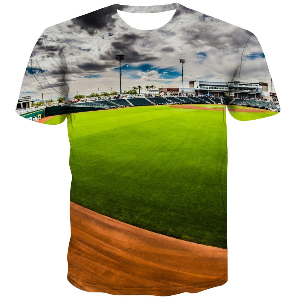 Baseball T shirts Men Stadium T-shirts 3d Game Tshirt Anime White Tshirts Casualg