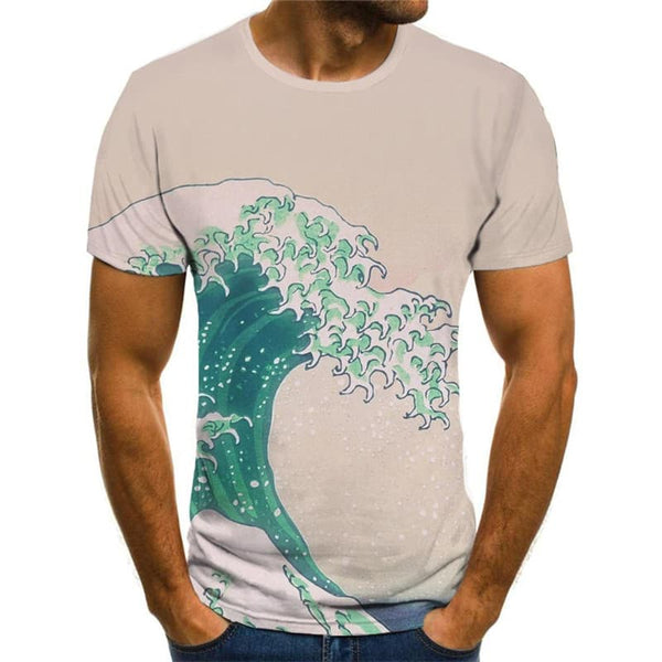 
Waves T shirt Men Sail Tshirt Printed Ocean T-shirts 3d Harajuku Funny T shirts
                