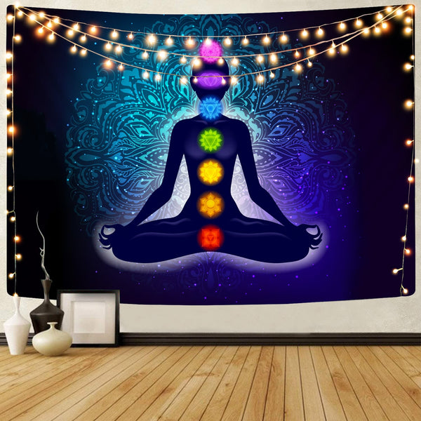 
Seven Chakras Tapestry Psychedelic Tapestries Buddhism Rug Wall meditation Tenture Mandala Yoga Home Tapestrys Religious india Wall Tapestry Colorful undefined Chakras undefined
                