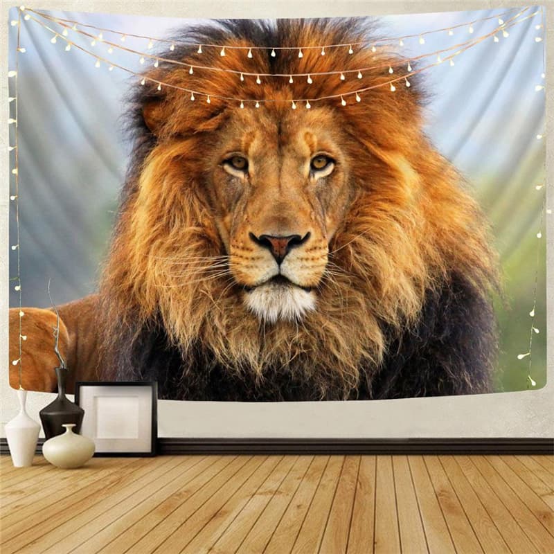 Lion Tapestry Animal Rug Wall Anime Tenture Mandala Harajuku Wall Tapestry Street Tapestries