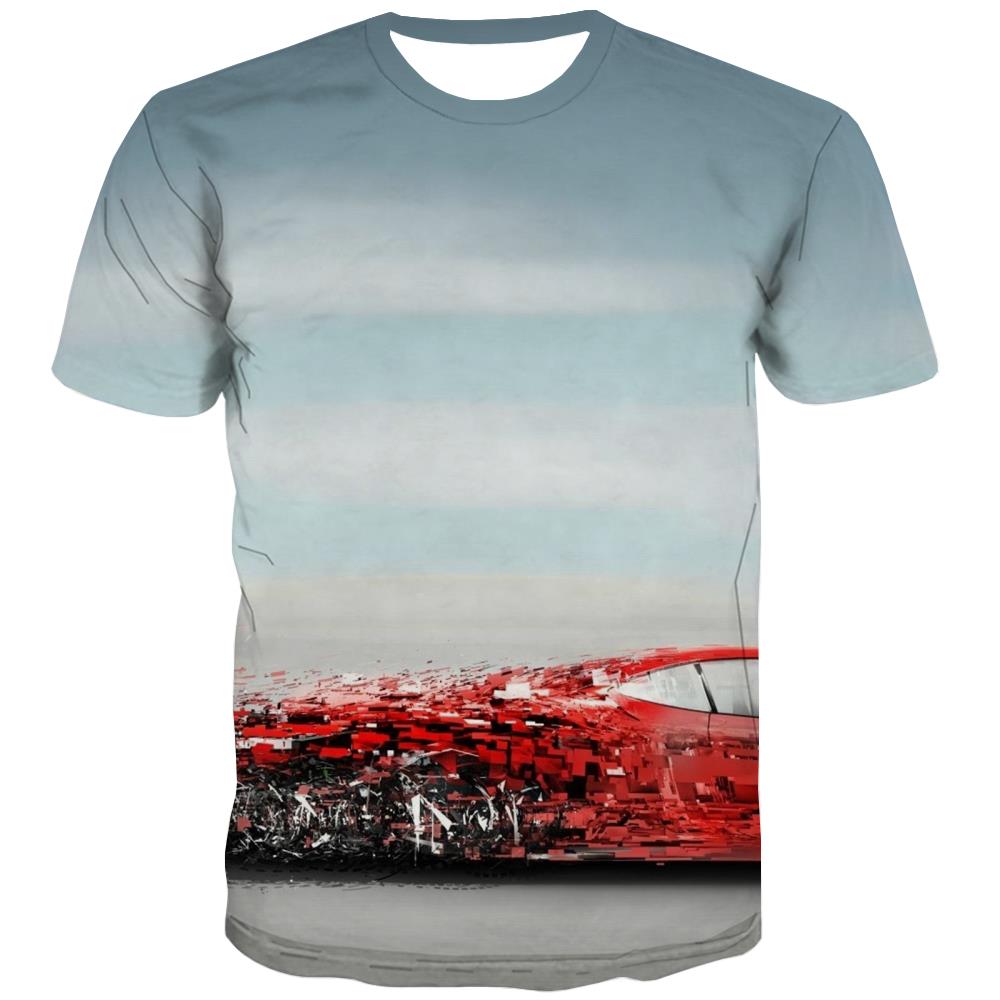 Racing Car T-shirt Men Metal T shirts Funny City Tshirt Anime Gray Tshirts Cool Retro Tshirt Printed