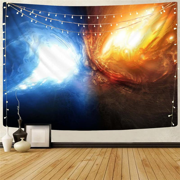 Flame Tapiz Blue Flame Wall Tapestry Hip Hop Tapestries Decor Mandala Hippie
