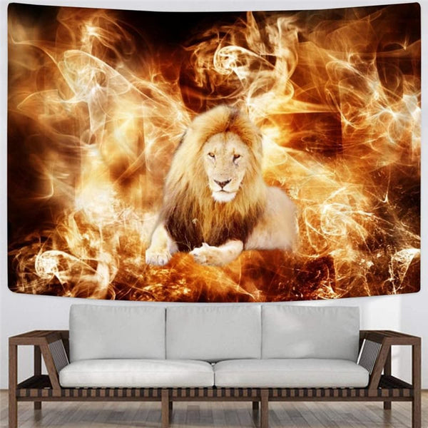 
Lion Tapiz Animal Home Tapestrys Anime Rug Wall Flame Wall Tapestry Hilarious Tenture Mandala
                