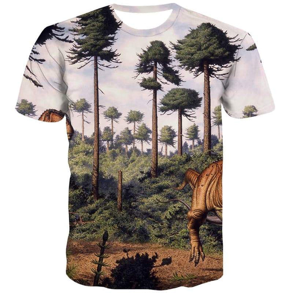 Forest T shirts Men Dinosaur Tshirt Anime War Tshirt Printed Harajuku T-shirts 3d Street Tshirts Casual - KYKU