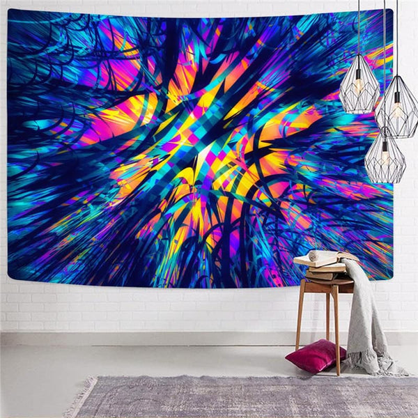 
Abstract Tapiz Psychedelic Rug Wall Colorful Tenture Mandala Art Tapestries
                