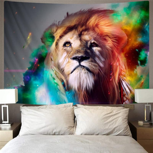 
Lion Tapestry Animal Tapestries Anime Home Tapestrys Colorful Wall Tapestry Nebula Rug Wall
                