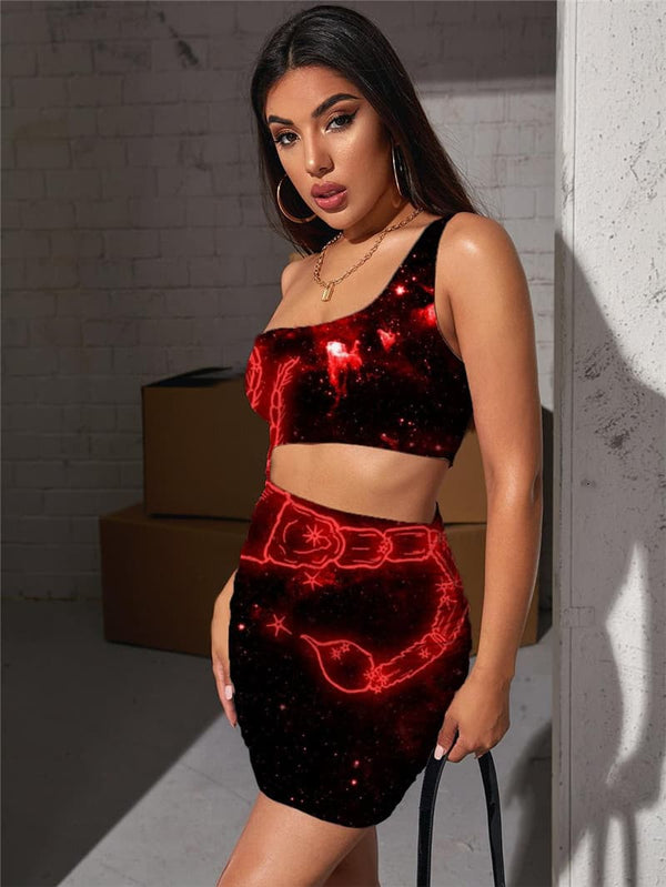 
Scorpio Dresses Women Galaxy 3d Print Nebula Bodycon Dress Animal Vestido Sexy
                
