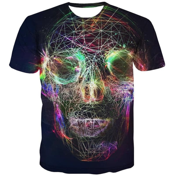 
Skull T-shirt Men Colorful Tshirts Casual Pigment T-shirts 3d Rainbow Anime Clothes
                
