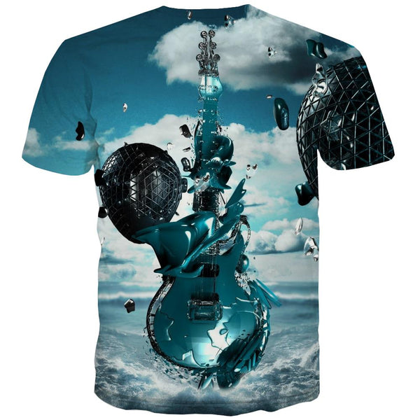 
Guitar T-shirt Men Music T-shirts 3d Wooden Tshirts Novelty Metal Tshirt Printed
                