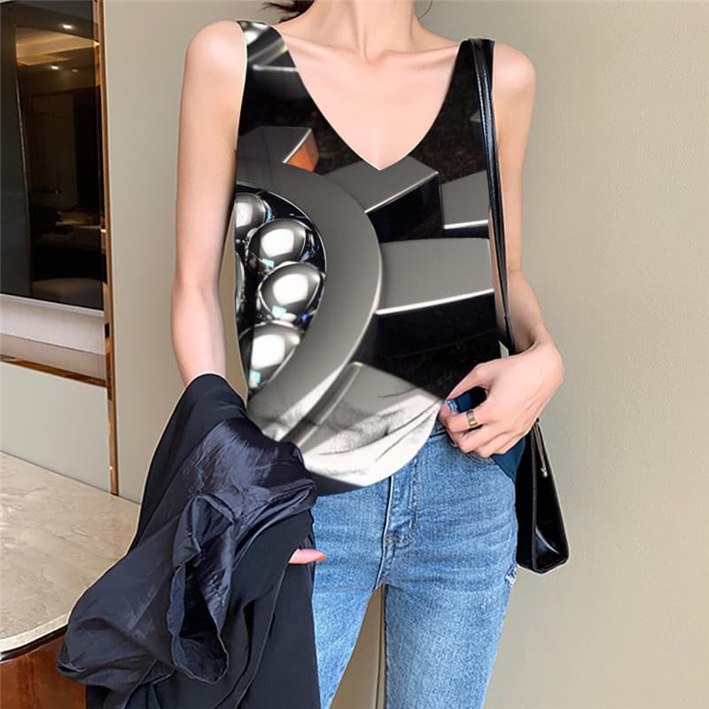 Metal Tank Top Women Engine Funny Top Gear Anime Clothes Harajuku Tank Tops Casual