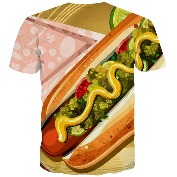 
Hot Dog T shirt Men Hamburger Tshirt Printed Food Shirt Print Funny Tshirts Casual
                