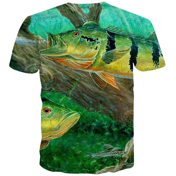 
fishing T-shirt Men fish Tshirts Cool Short Sleeve Hip hop Tee O-neck Big Size - KYKU
                