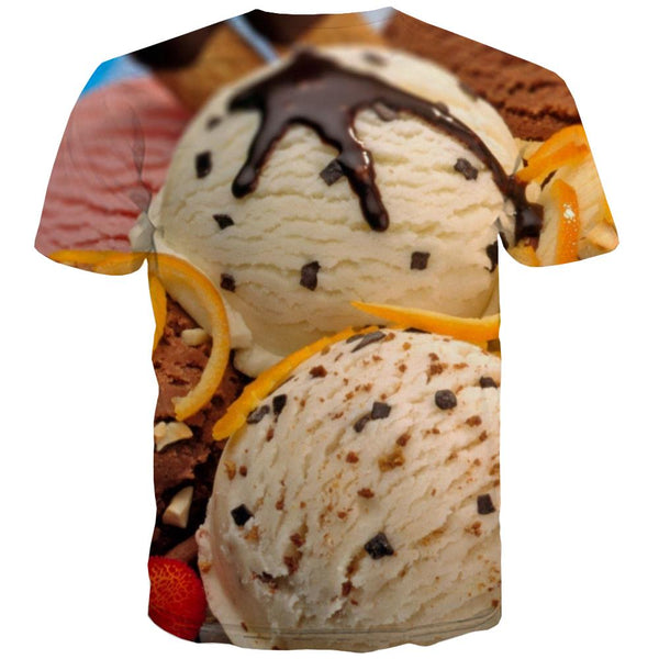 
Sweet T shirts Men Gourmet Tshirt Printed Icecream T shirts Funny Colourful Tshirt Anime
                