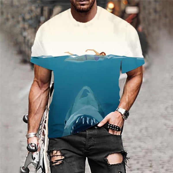 
Shark T shirt Men Ocean Funny T shirts Animal Anime Clothes Funny T-shirts 3d
                