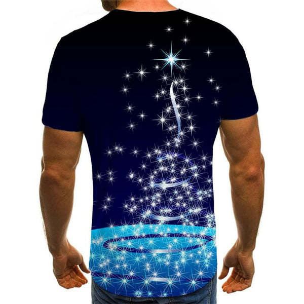 
Christmas T-shirt Men Christmas Tree Tshirts Novelty Blue T-shirts Graphic New Year T-shirts 3d
                