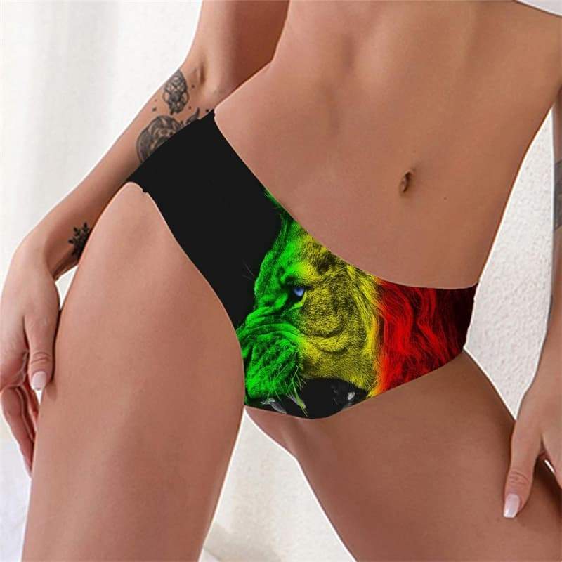 Lion Panties Women Animal Sexy Anime Knickers Flame Underwear Harajuku Pantys - KYKU