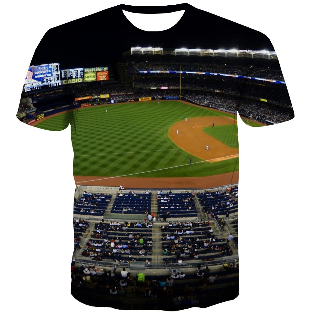 Baseball T shirts Men Stadium T-shirts 3d Game T-shirts Graphic White Tshirt Anime