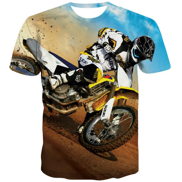 Motocross T-shirt Men motorcycle Tshirts Casual Offroad Shirt Print Short Sleeve - KYKU