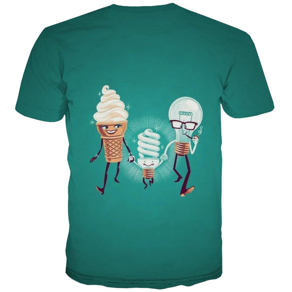 
Sweet T-shirt Men Gourmet Tshirt Anime Icecream Tshirts Novelty Colourful T shirts Funny
                