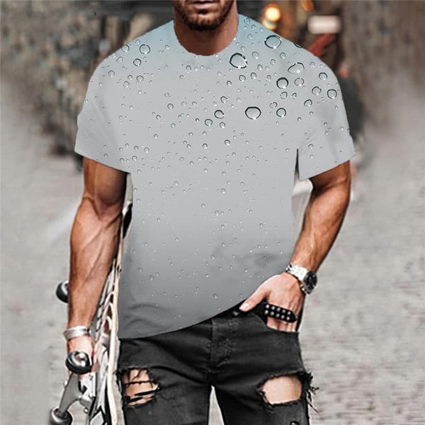 
Raindrop T shirt Men Retro Tshirts Casual Novel Shirt Print Harajuku Tshirt Printed
                