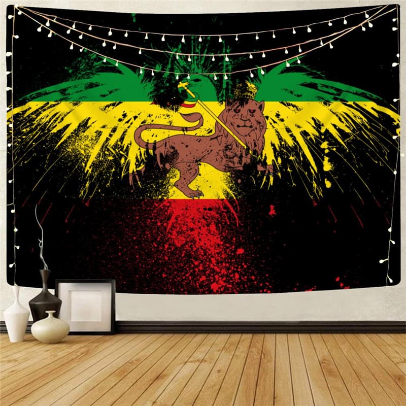 Lion Tapestry Animal Tenture Mandala Anime Rug Wall Rock Tapestries Colorful Home Tapestrys