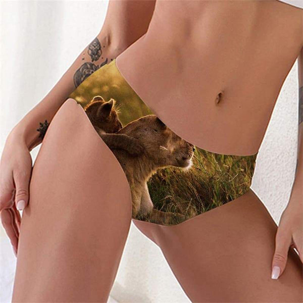 Lion Briefs Women Animal Knickers Anime Seamless Lovely Underwear Street Lingerie Female - KYKU