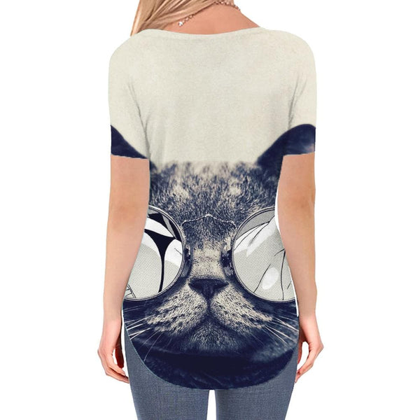 
Cat T Shirt Women Animal Funny T shirts Lovely Tshirts Printed Hip Hop Shirt Print Rock T-shirts 3d
                
