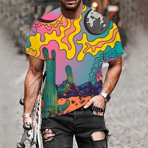 
Hippie T shirt Men Earth Funny T shirts Planet Tshirts Casual Colorful Tshirt Printed
                