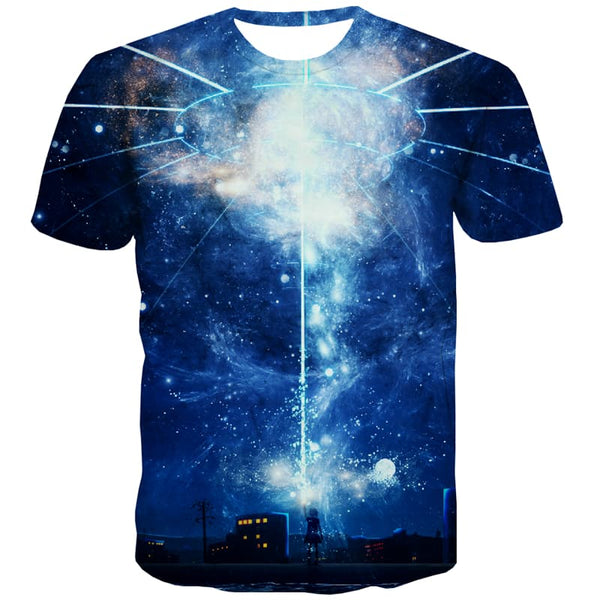Galaxy T shirts Men Space Tshirts Novelty Universe Tshirt Anime Aurora T shirts Funny