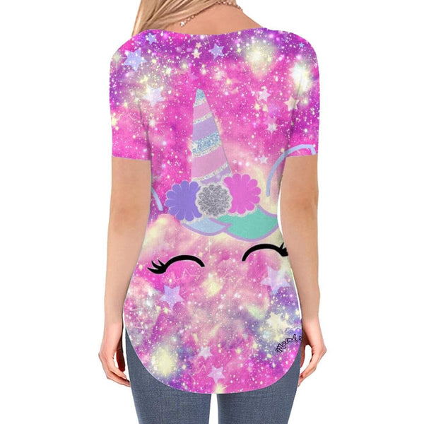 
Unicorn T-shirt women Animal Tshirts Printed Galaxy Funny T shirts Colorful Shirt Print
                