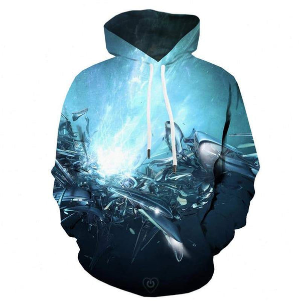 Metal Sweatshirts men Technology Sweatshirt Printed War Hoodie Print - KYKU