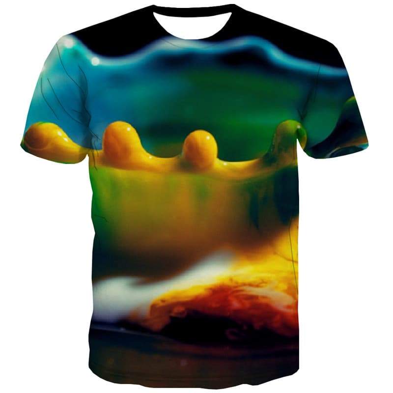 Colorful T shirts Men Art Tshirt Printed Abstract Tshirt Anime Harajuku Tshirts Cool - KYKU