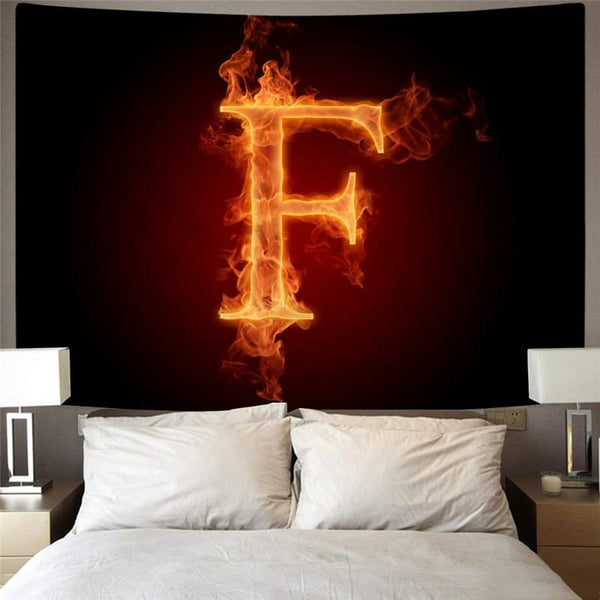 
Flame Tapiz Novel Wall Tapestry Letter Tapestries Wall Hanging Boho decor Hippie
                