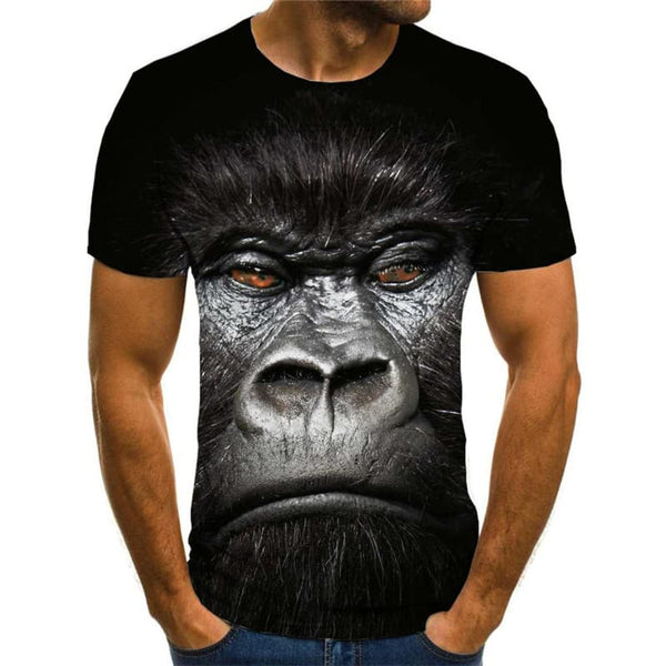 
Orangutan T-shirt Men Animal T-shirts 3d Ferocious Tshirts Casual Black Tshirt Printed
                