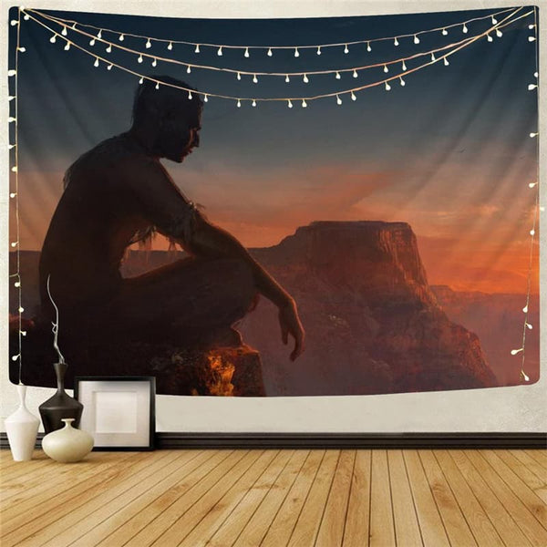 Indios Tapestry Sunset Wall Tapestry Landscape Tapestries Mountain Tenture Mandala