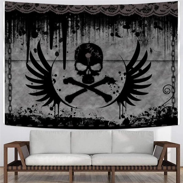 
Skull Tapiz Punk Tenture Mandala Wing Wall Tapestry Black Tapestries Venom Home Tapestrys
                