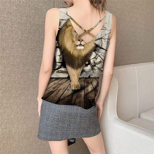 
Lion Tank Top Women Animal Vest Printed Anime Sleeveless 3d Cartoon Funny Top Harajuku Anime Clothes - KYKU
                